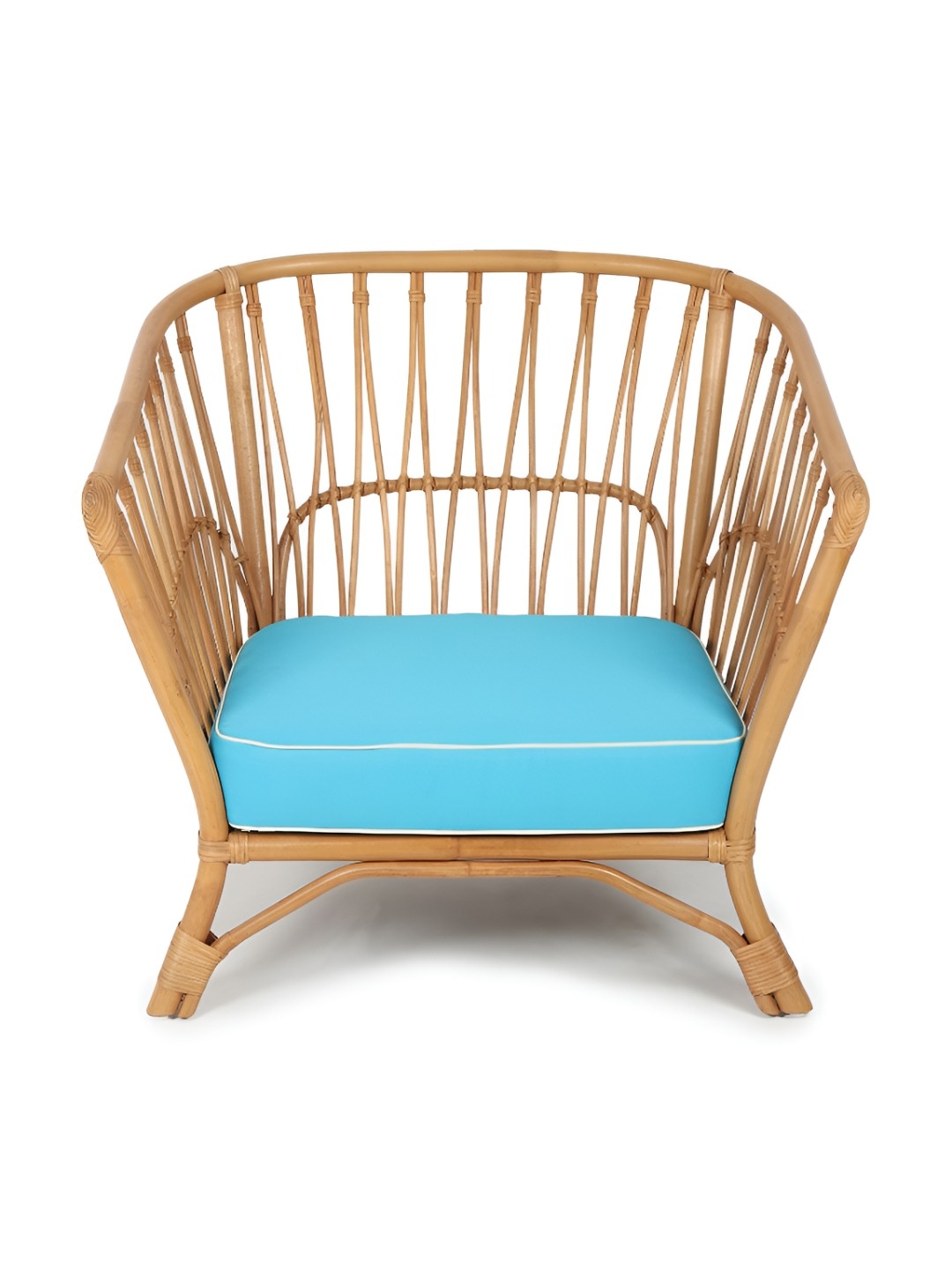 

HABERE INDIA Malibu Blue Bamboo Lounge Chair