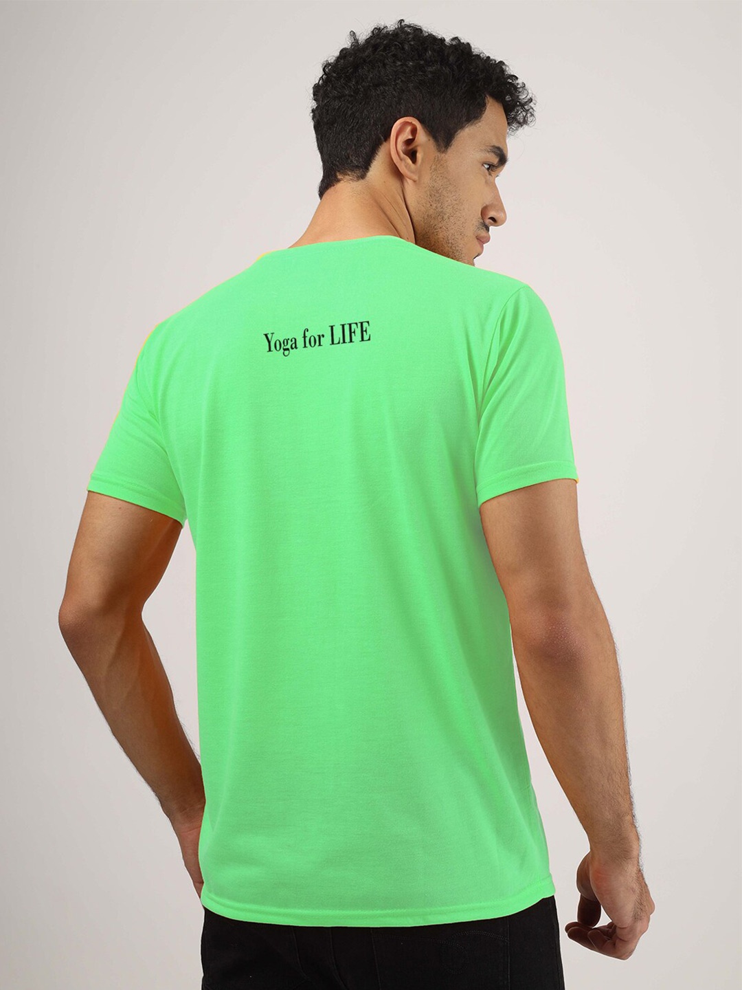 

Greylongg Men Typography Printed T-shirt, Green