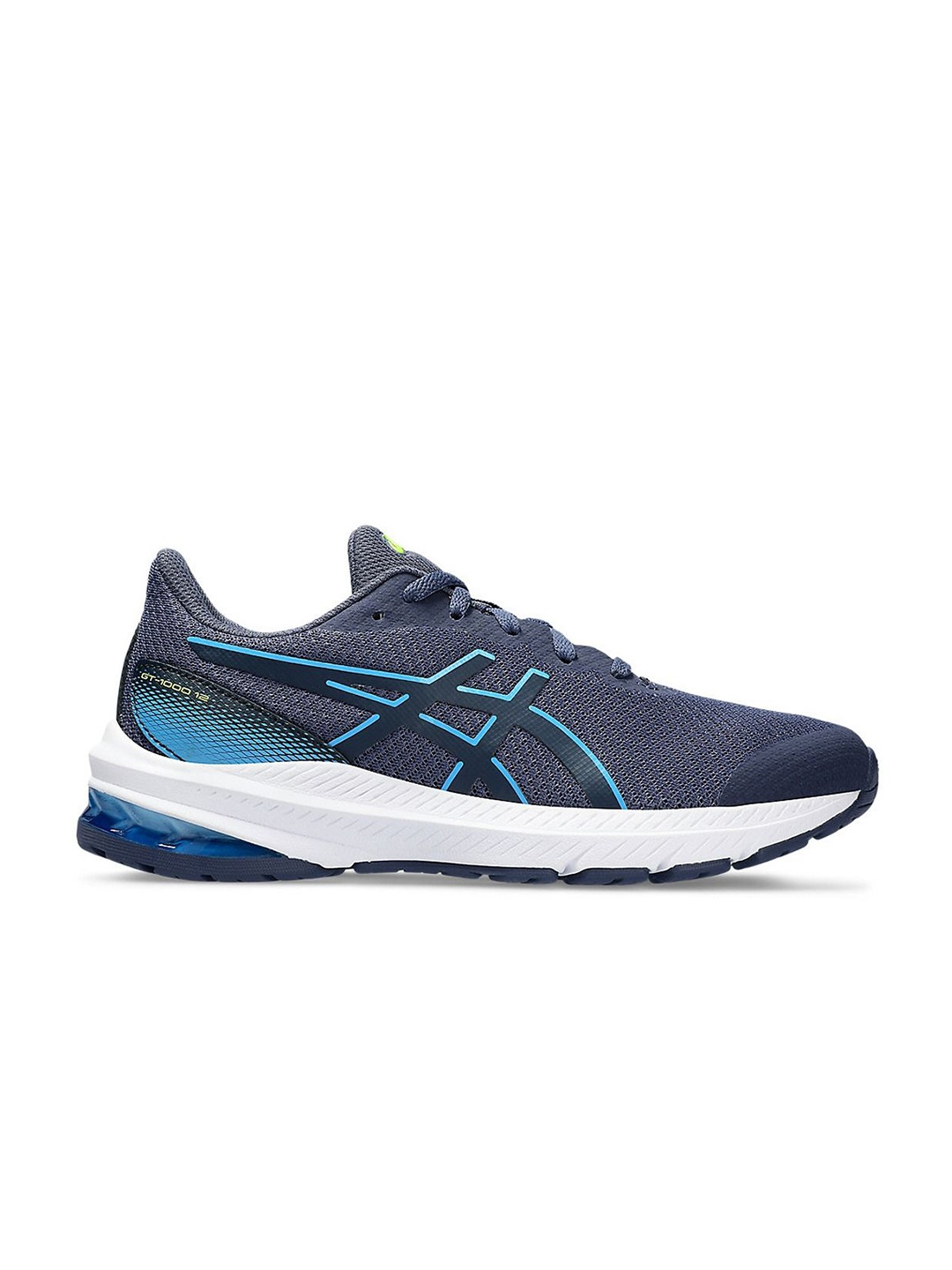 

ASICS GT-1000 12 GS Kids Patterned Lace-Up Sports Shoes, Blue