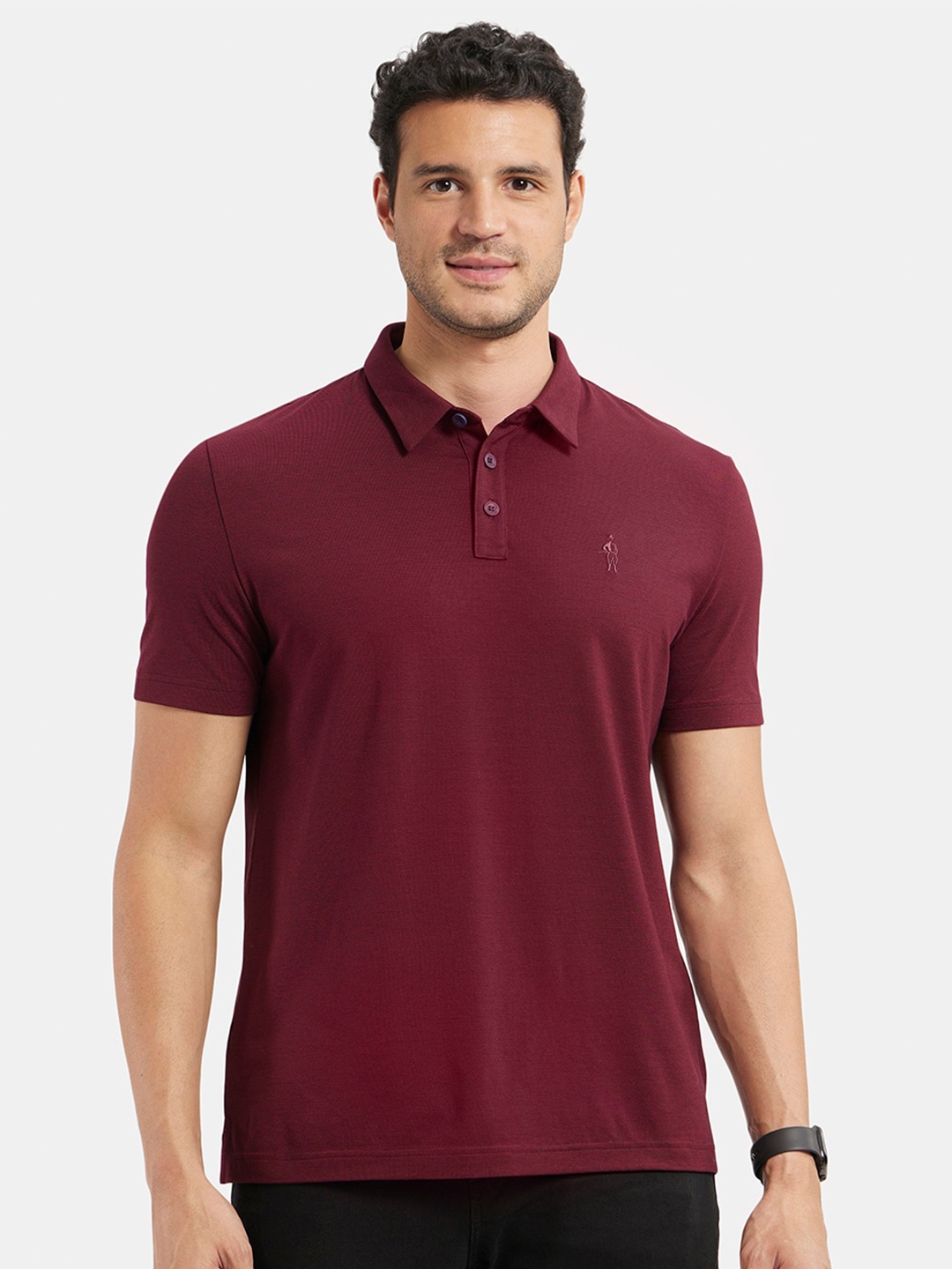

Jockey Men Polo Collar Antimicrobial T-shirt, Red