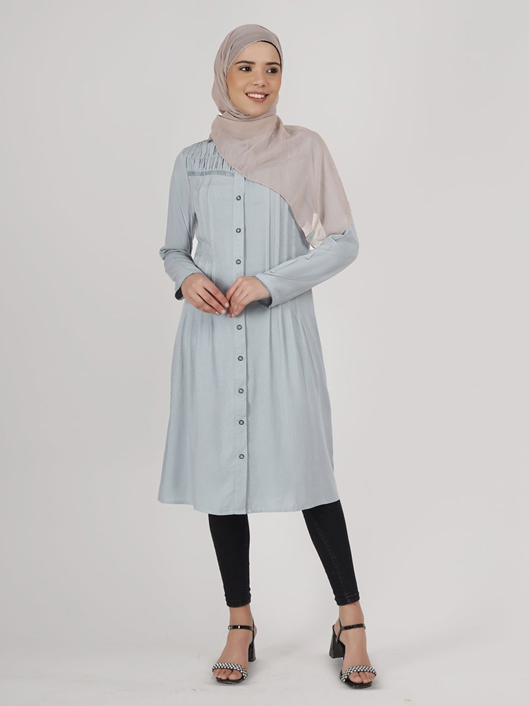 

IDH London Striped Shirt Style Top, Blue