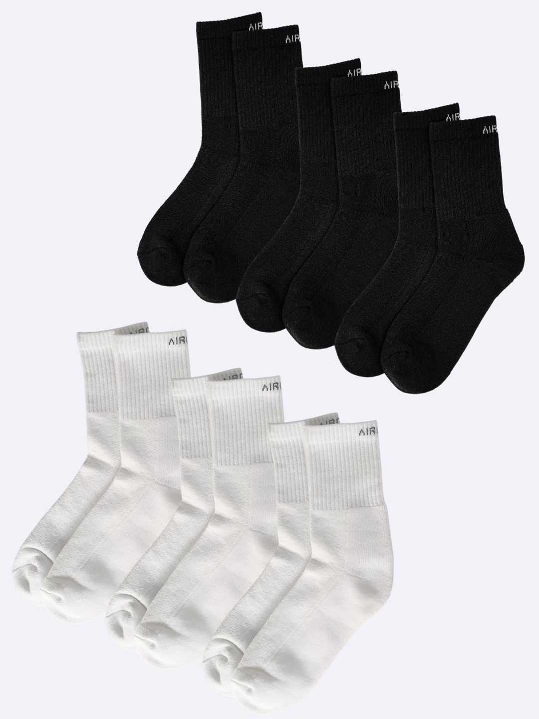 

AIR GARB Men Pack Of 6 Above Ankle-Length Socks, White