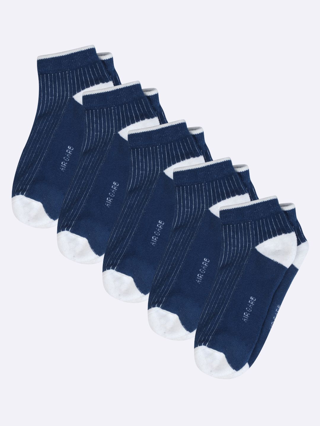 

AIR GARB Men Pack of 5 Low Ankle-Length Socks, Blue