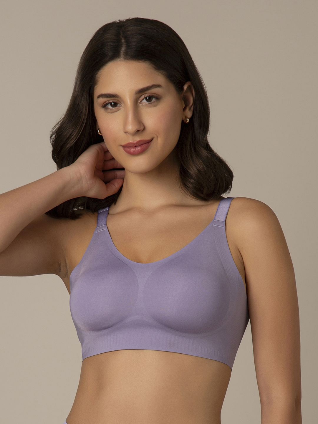 

Amante Women Solid Non Padded Full Coverage T-shirt Bra, Purple