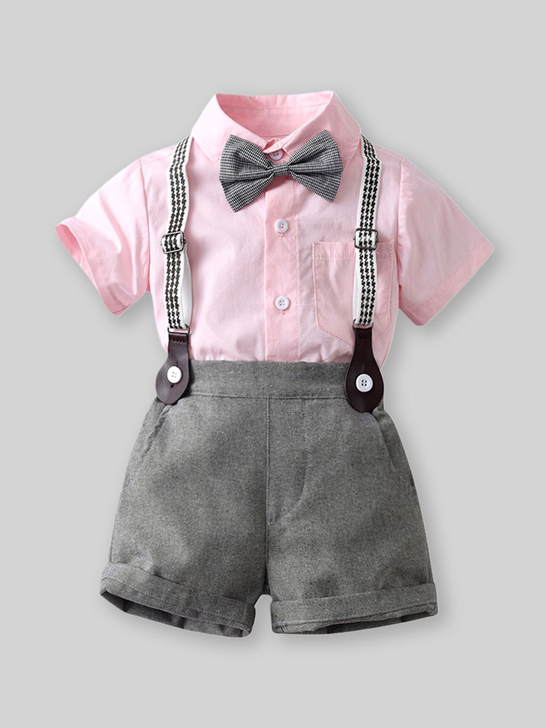 

INCLUD Boys Shirt with Shorts, Grey