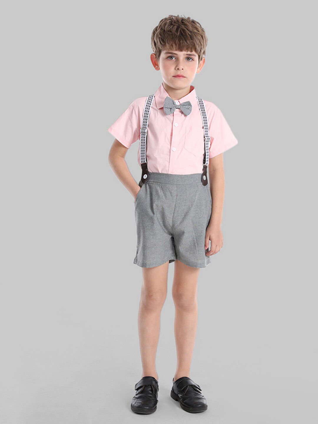 

INCLUD Boys Shirt with Shorts, Pink