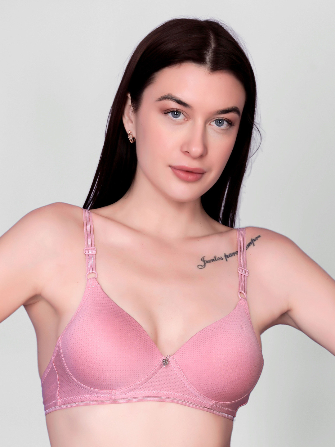 

Flenzy Full Coverage Lightly Padded T-shirt Bra With All Day Comfort, Pink
