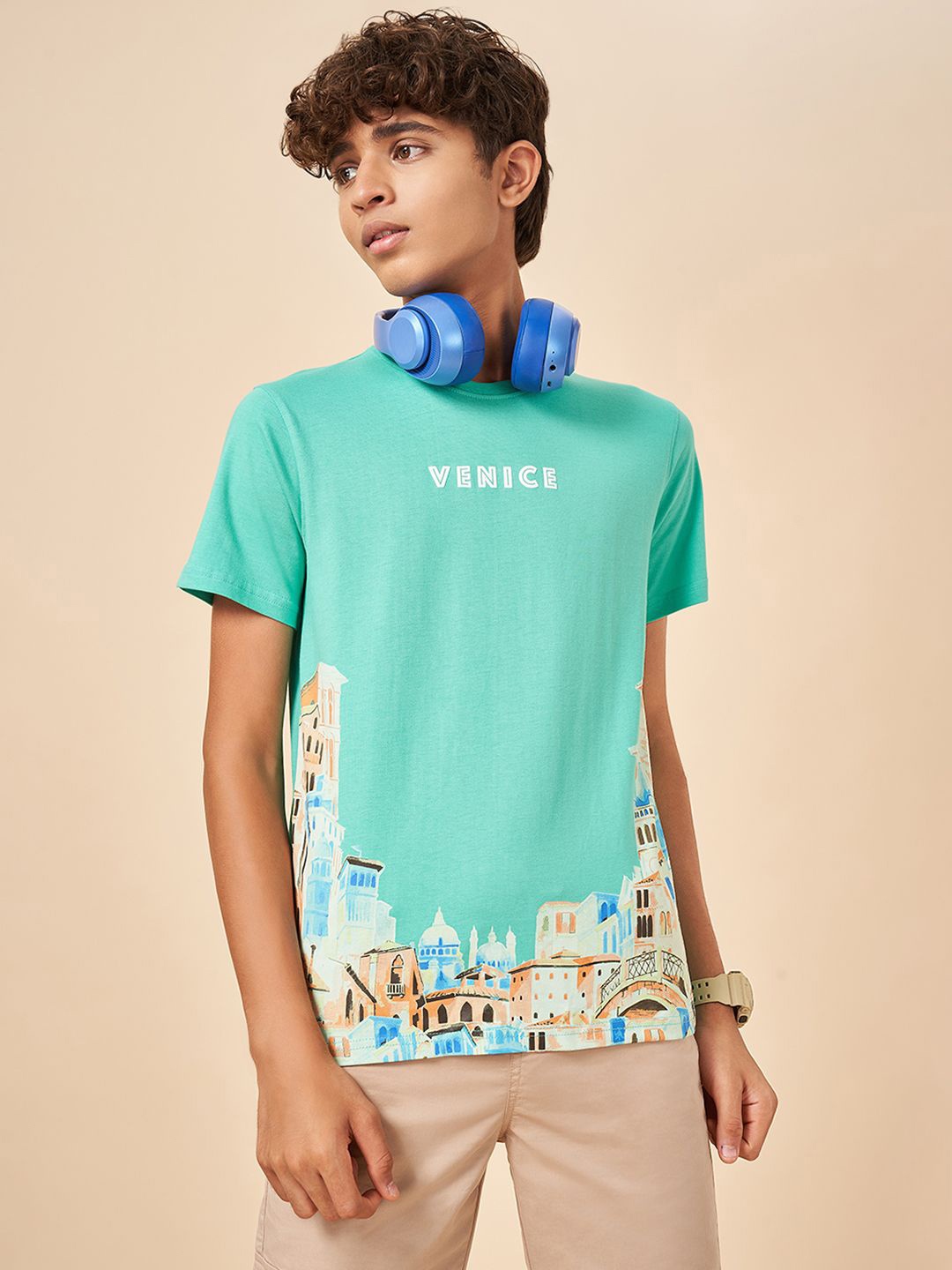 

Coolsters by Pantaloons Boys Printed T-shirt, Green