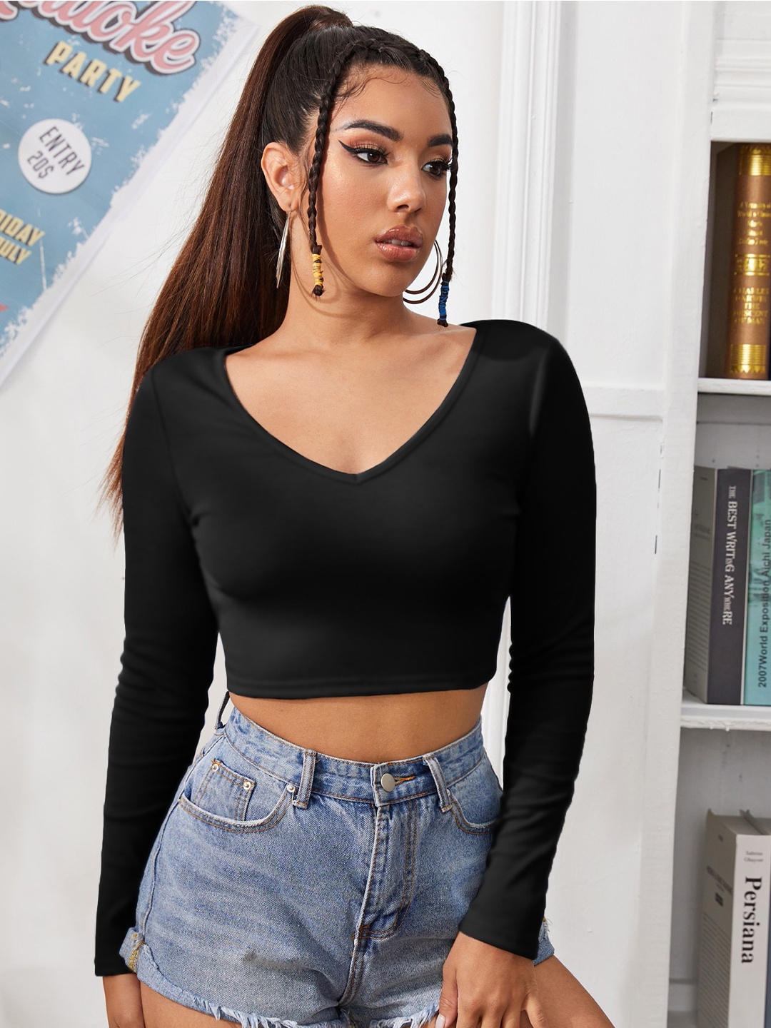 

Stylecast X Kotty Crop Top, Black