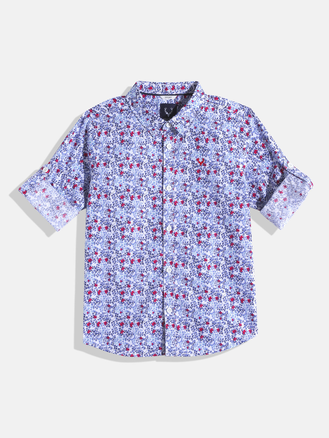 

Allen Solly Junior Boys Cotton Sport Regular Fit Floral Printed Casual Shirt, Blue