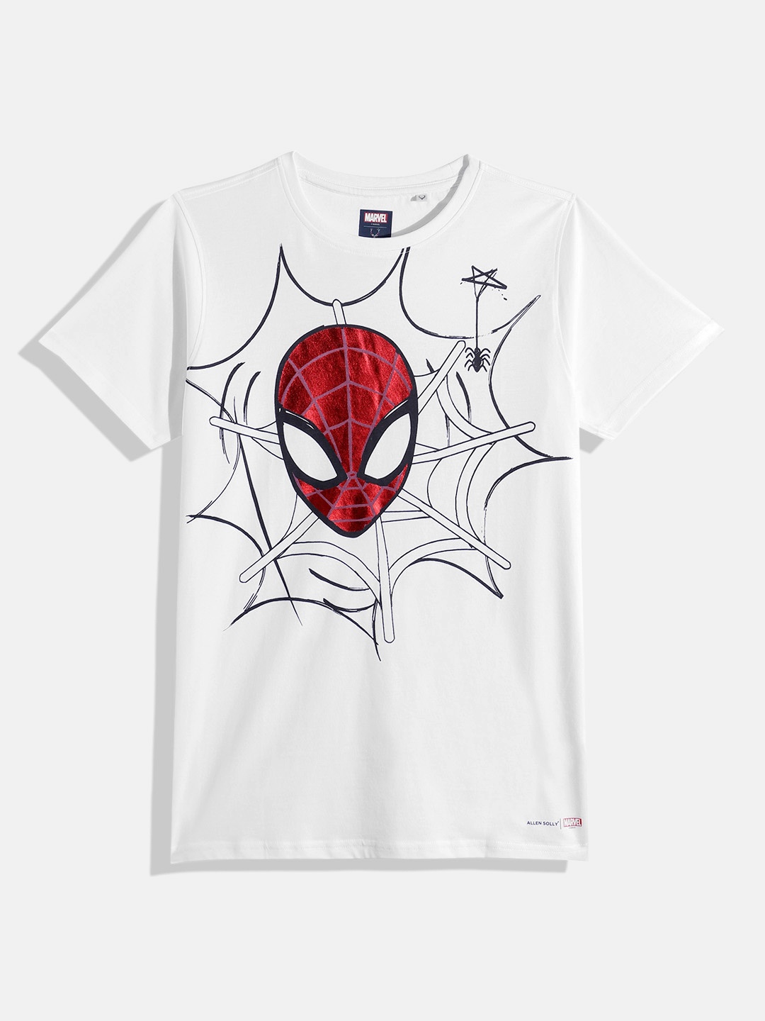 

Allen Solly Junior Boys Pure Cotton Spiderman Printed T-shirt, White