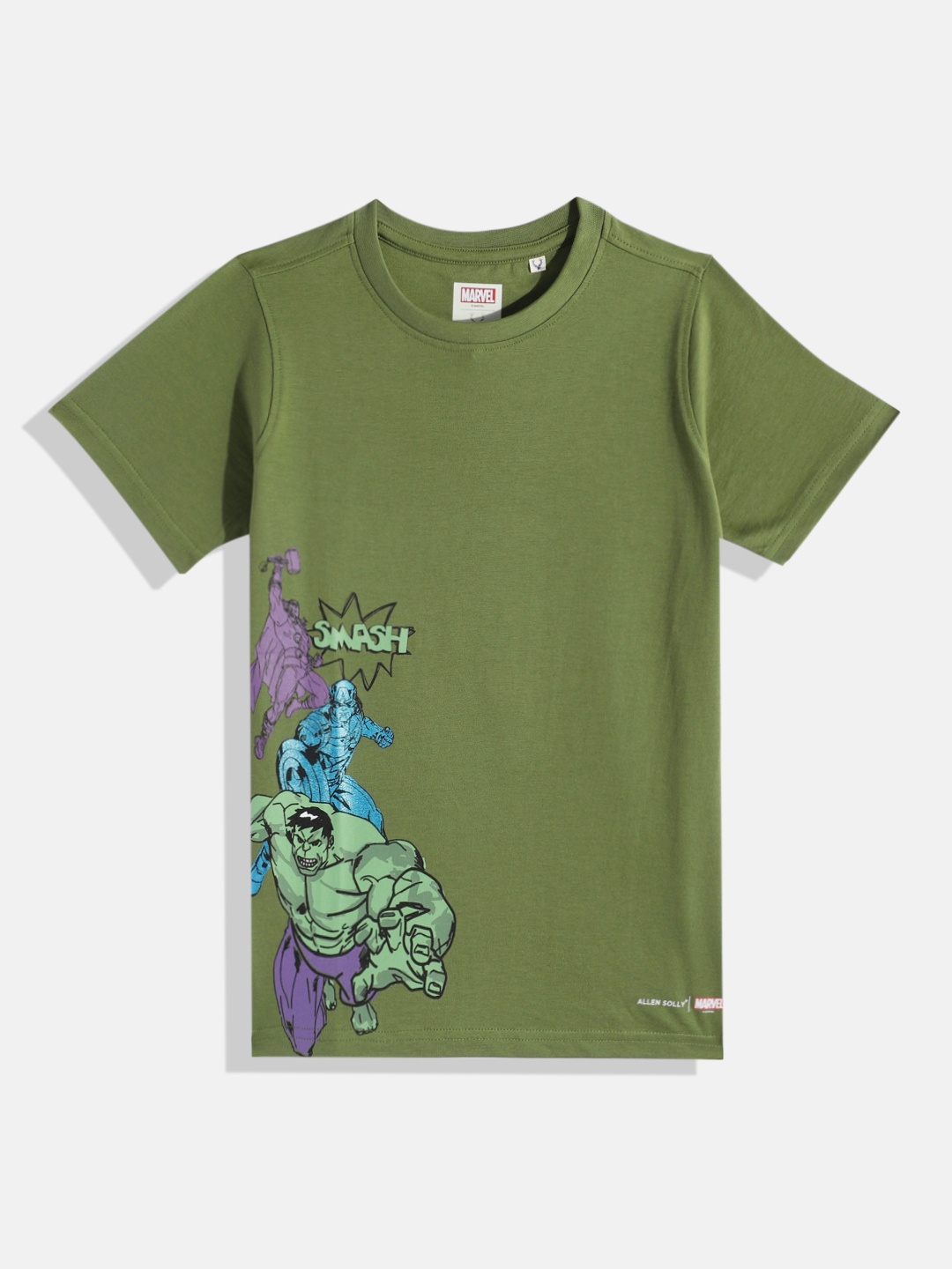 

Allen Solly Junior x Marvel Boys Printed Pure Cotton T-shirt, Green