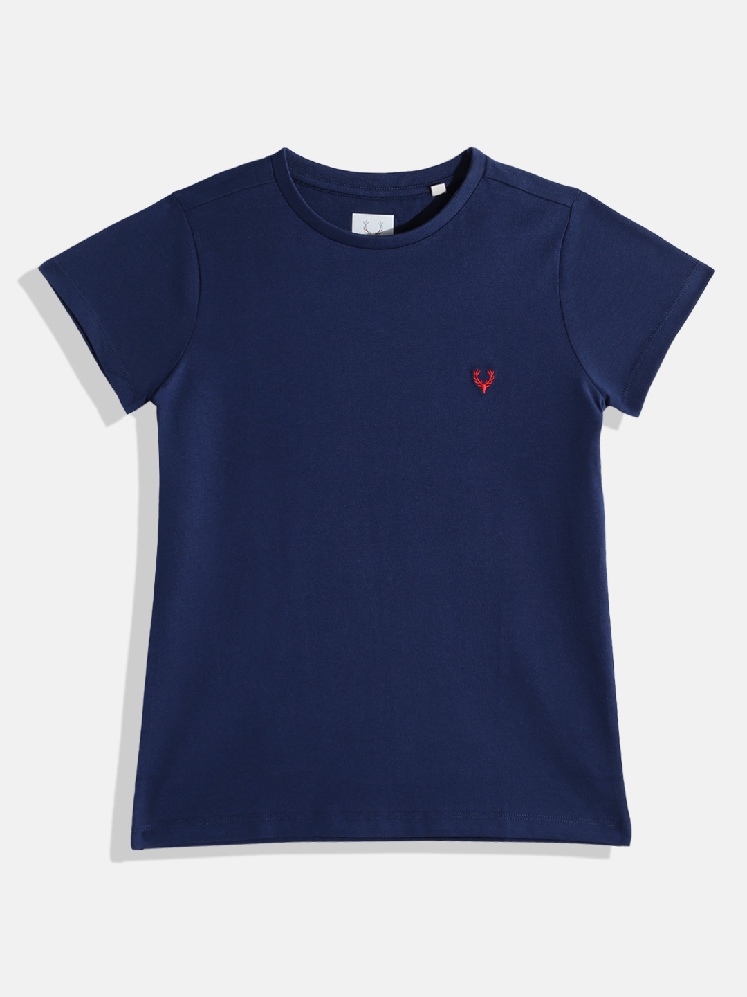 

Allen Solly Junior Girls Pure Cotton Round Neck T-shirt, Navy blue