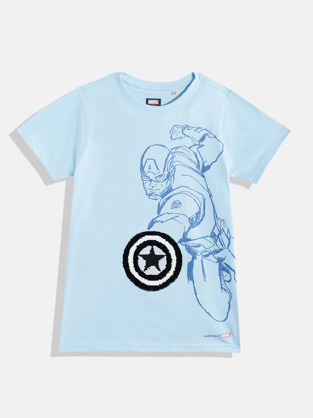 

Allen Solly Junior Boys Captain America Printed T-shirt, Blue