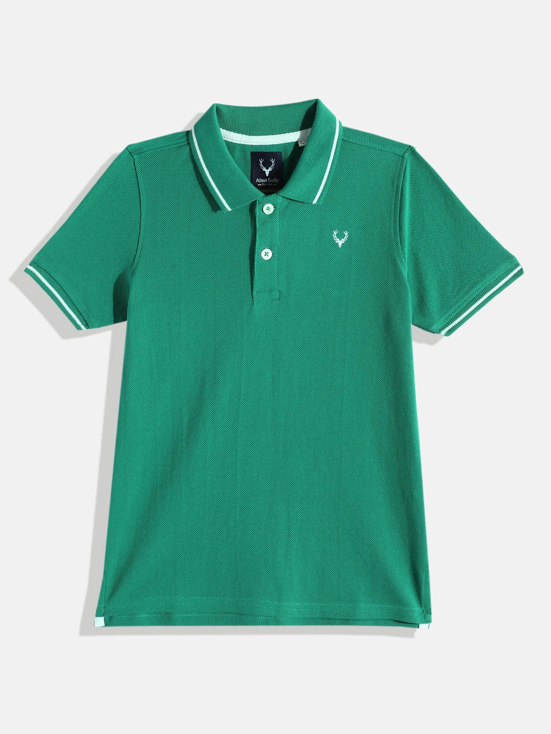 

Allen Solly Junior Boys Polo Collar Pure Cotton T-shirt, Green