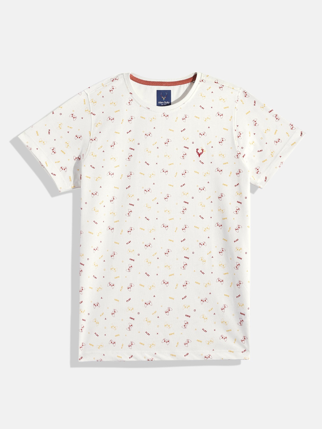 

Allen Solly Junior Boys Conversational Printed T-shirt, White