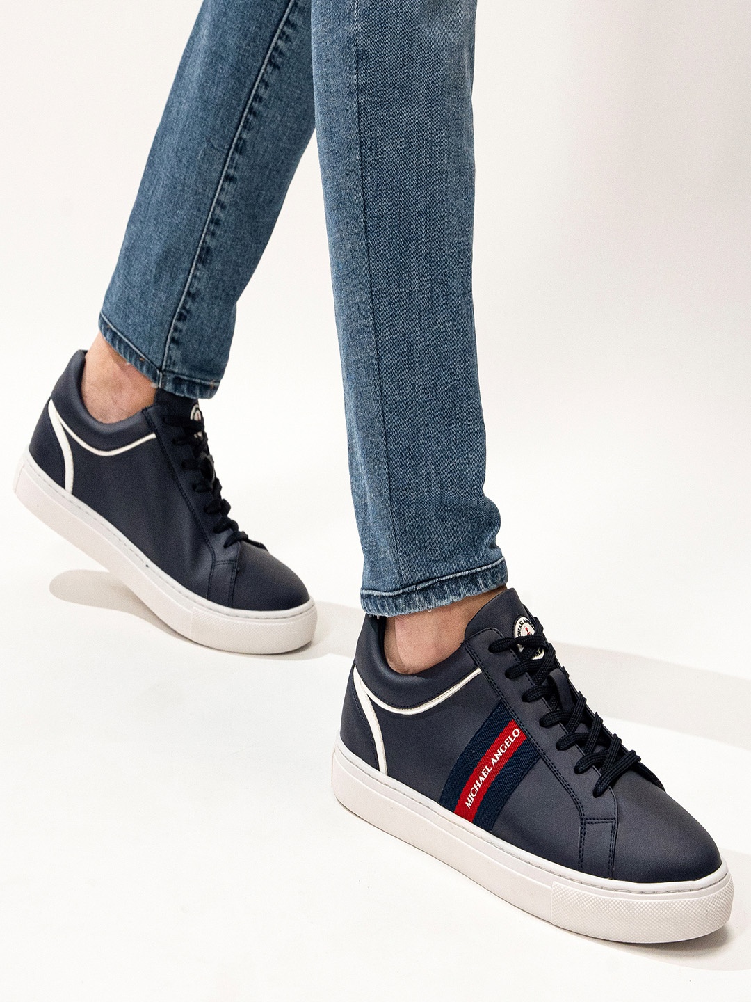 

MICHAEL ANGELO Men Lace-Ups Sneakers, Blue