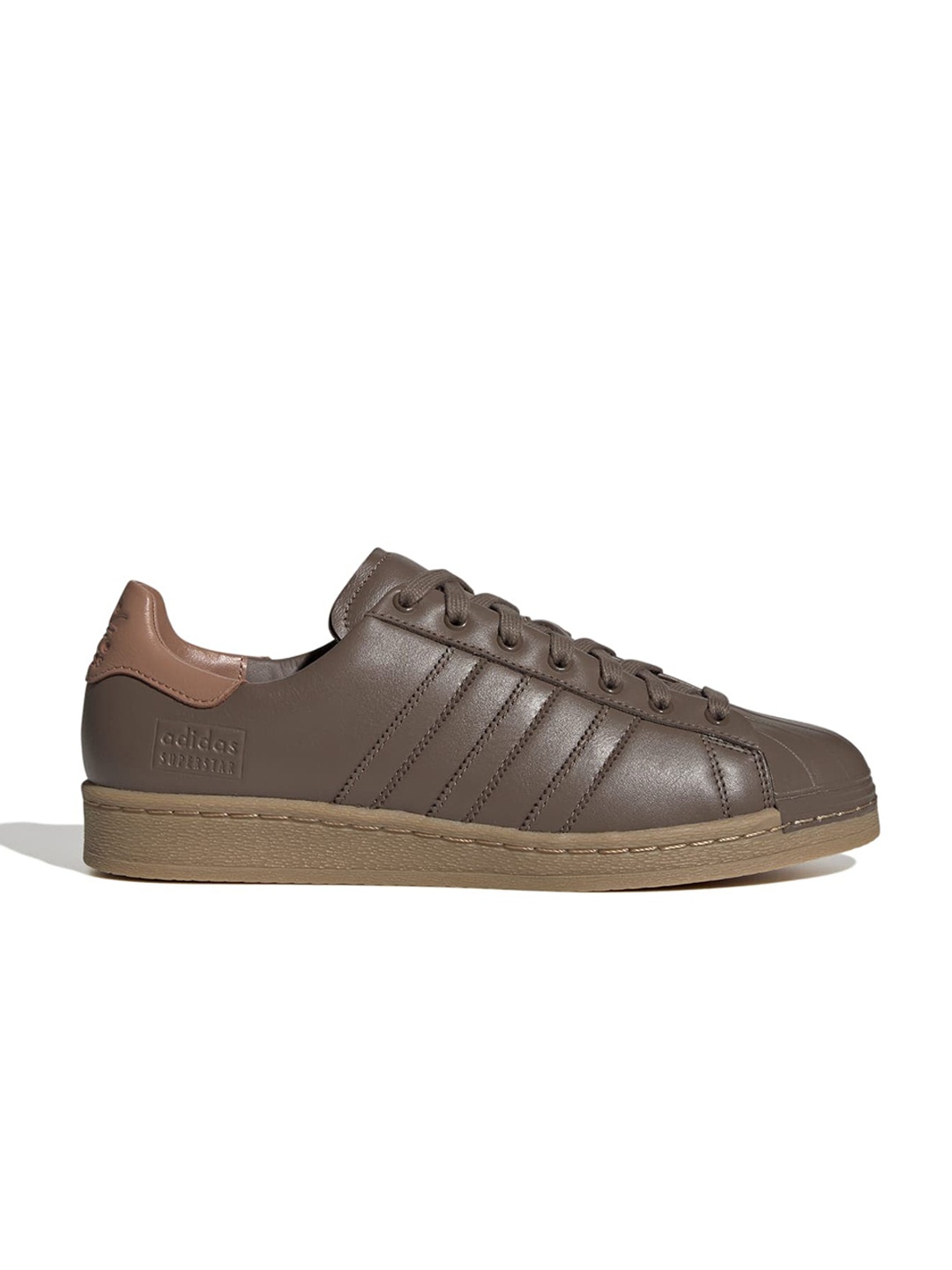 

ADIDAS Originals Men SUPERSTAR LUX Leather Sneakers, Brown