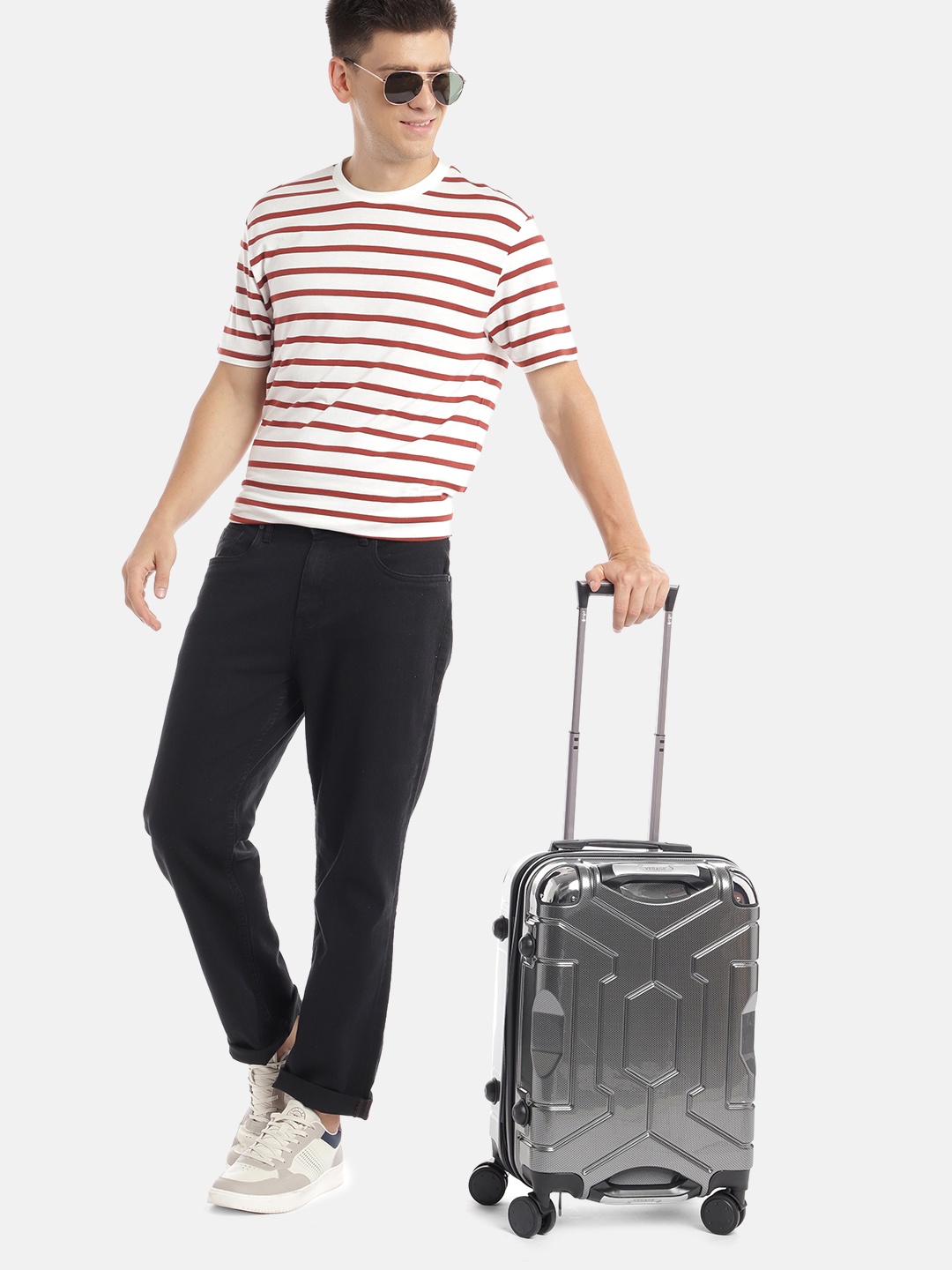 

VERAGE Textured Nova Hard-Sided Cabin-Sized Trolley Bag 42 L, Grey