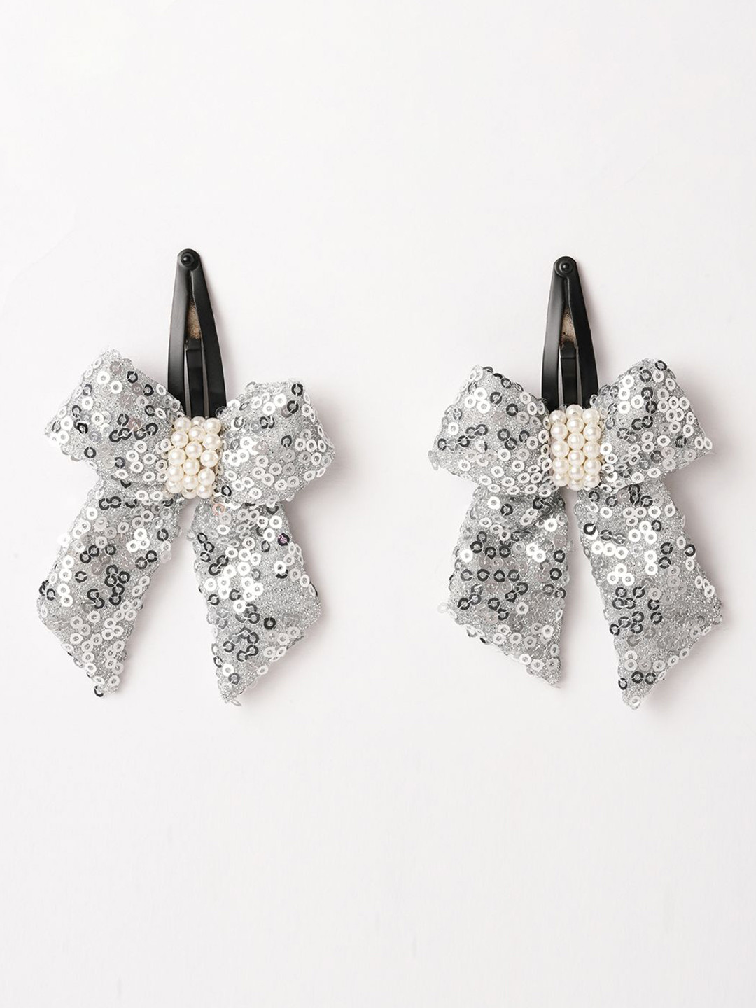 

RIBBON CANDY Girls Embellished Tic Tac Hair Clip, Silver