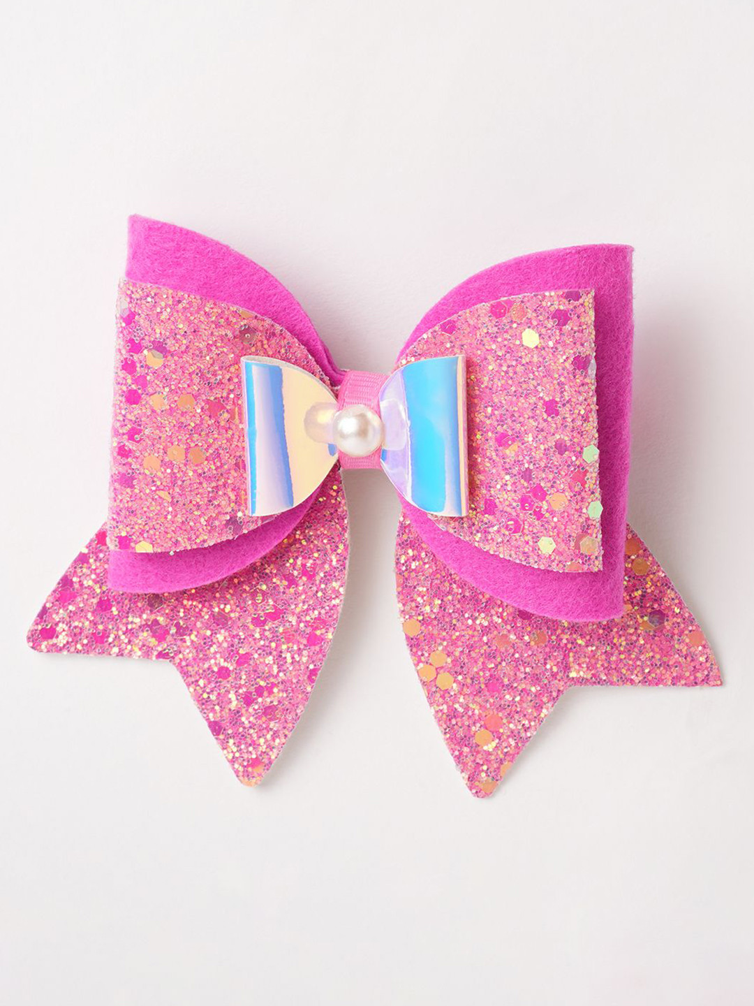 

RIBBON CANDY Girls Embellished Alligator Hair Clip, Pink