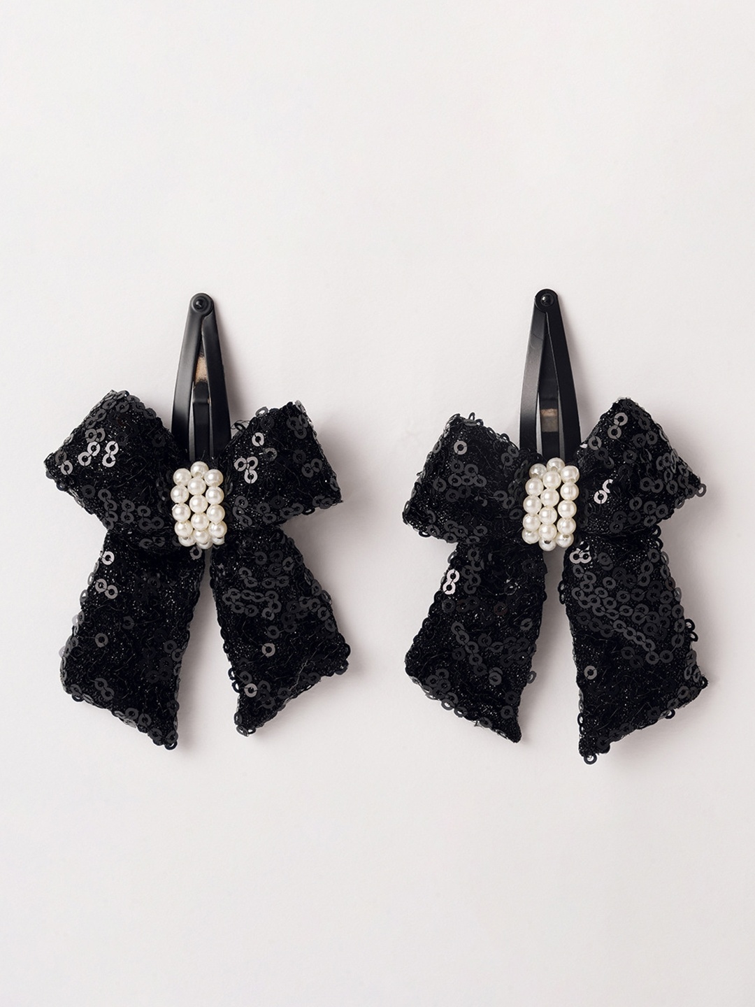 

RIBBON CANDY Girls Embellished Tic Tac Hair Clip, Black