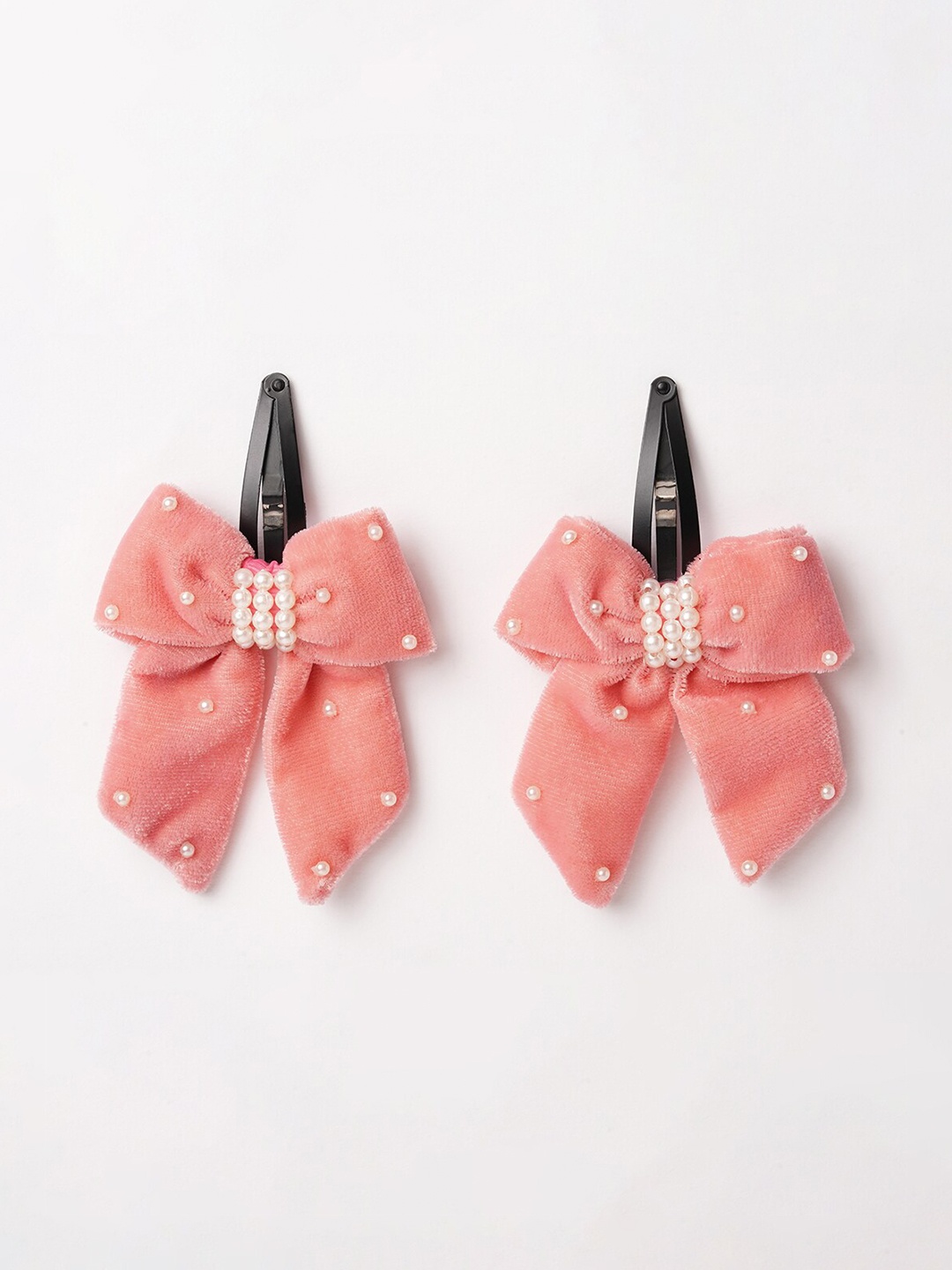 

RIBBON CANDY Girls Embellished Tic Tac Hair Clip, Peach