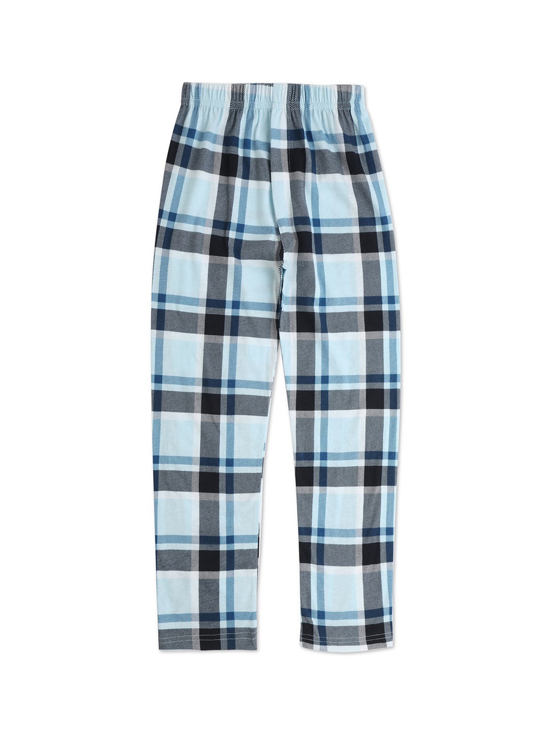 

earth conscious Girls Checked Pure Cotton Lounge Pants, Blue