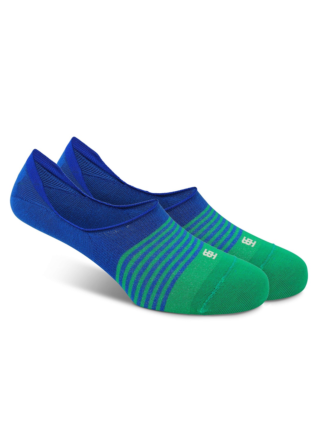 

SockSoho Men Striped Shoe-Liners Socks, Blue