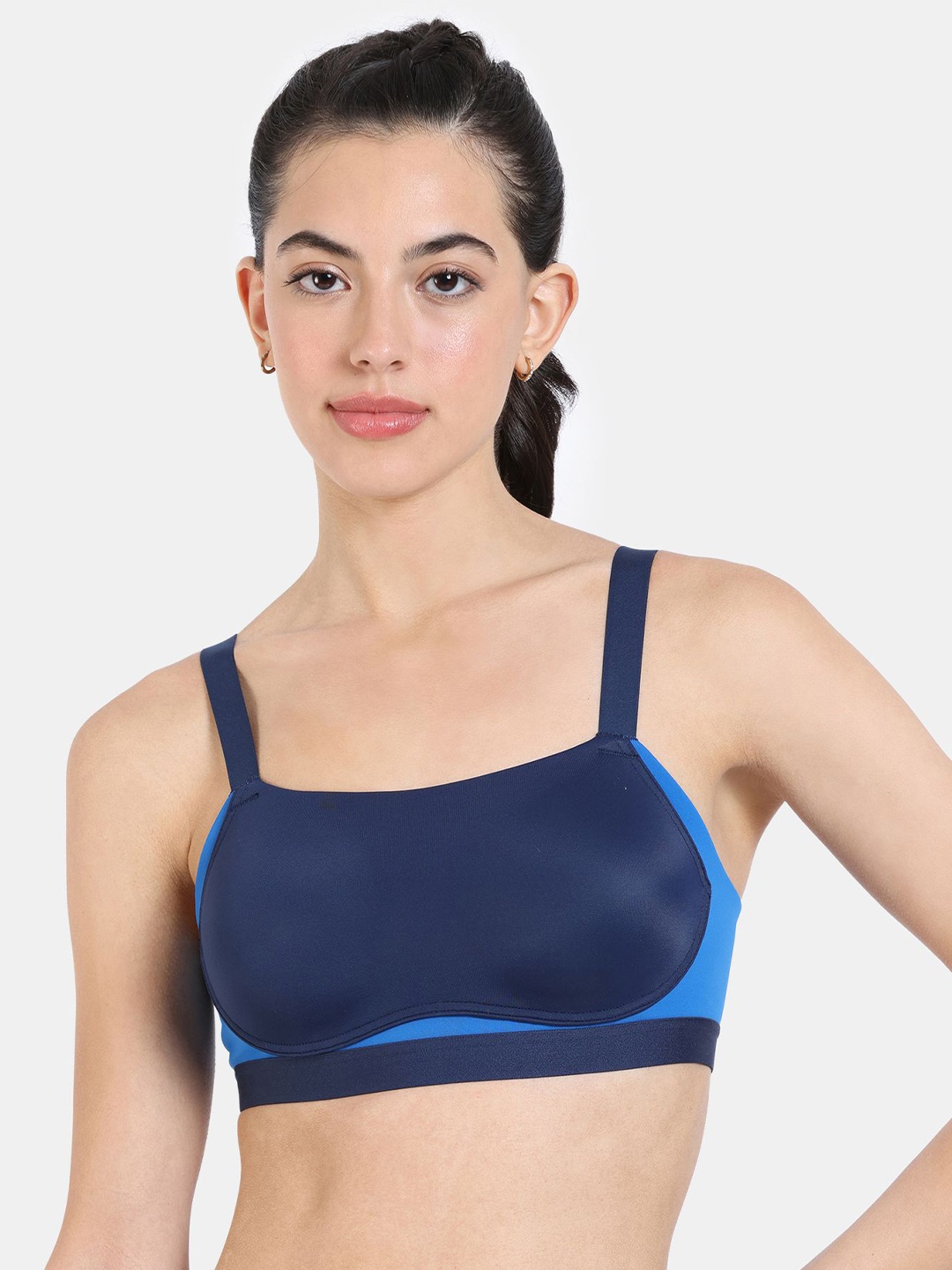 

Zelocity by Zivame Full Coverage Lightly Padded Solid Bra, Blue
