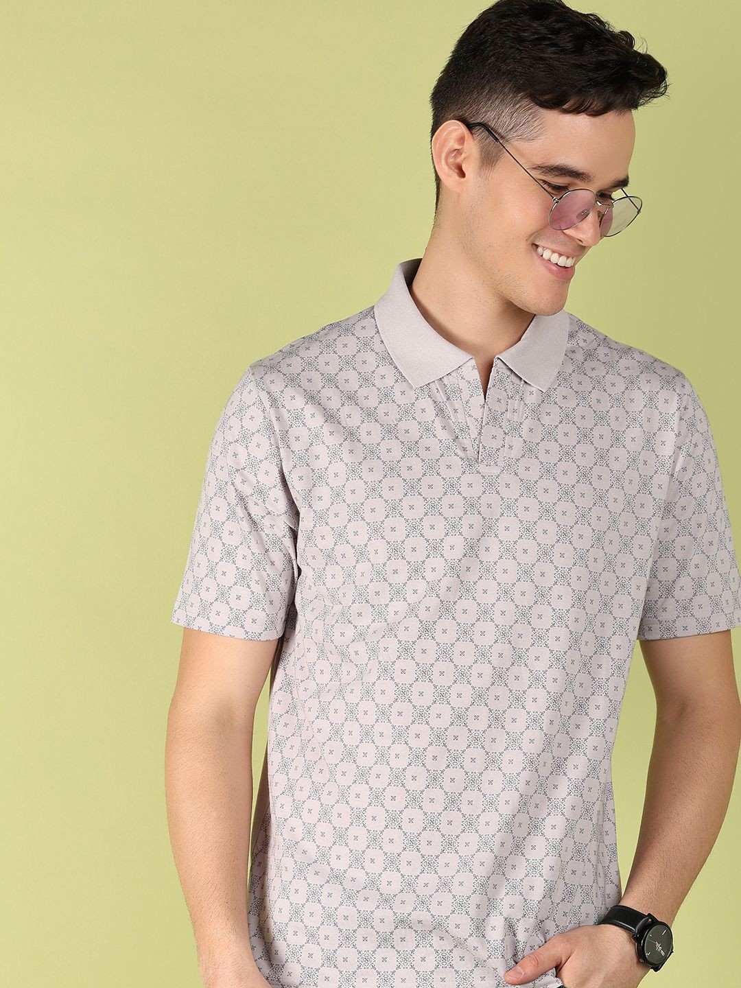 

V-Mart Men Polo Collar Pockets Slim Fit T-shirt, Grey