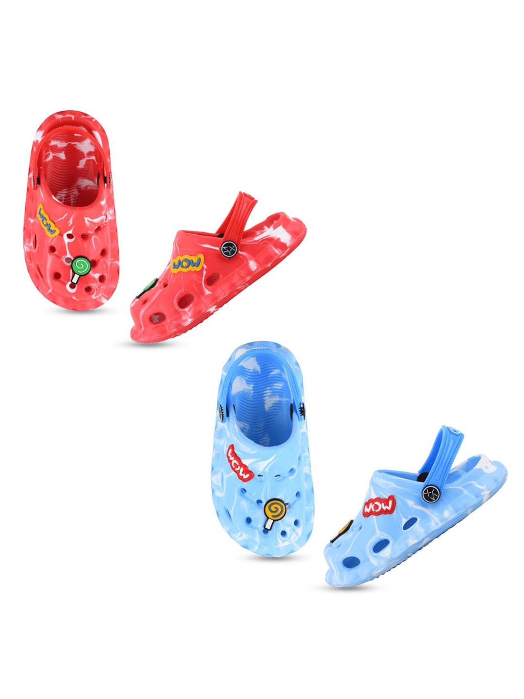 

Smartots Kids Pack Of 2 Printed Clogs, Red