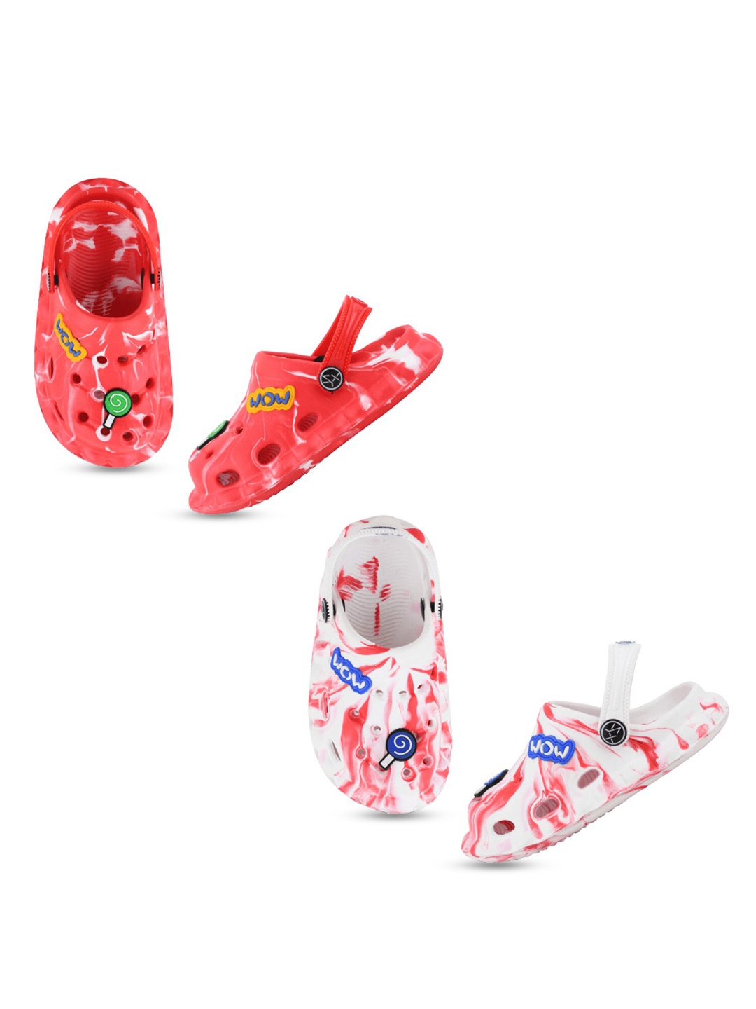 

Smartots Kids Pack Of 2 Printed Clogs, Red