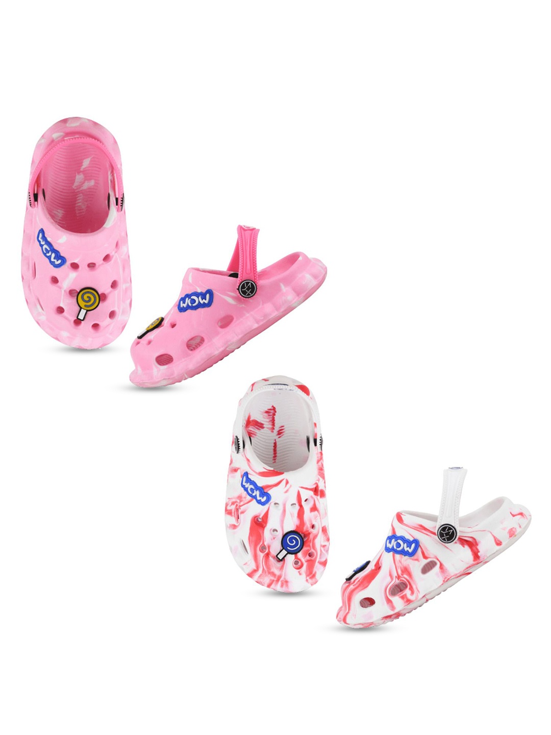 

Smartots Kids Pack Of 2 Printed Clogs, Pink