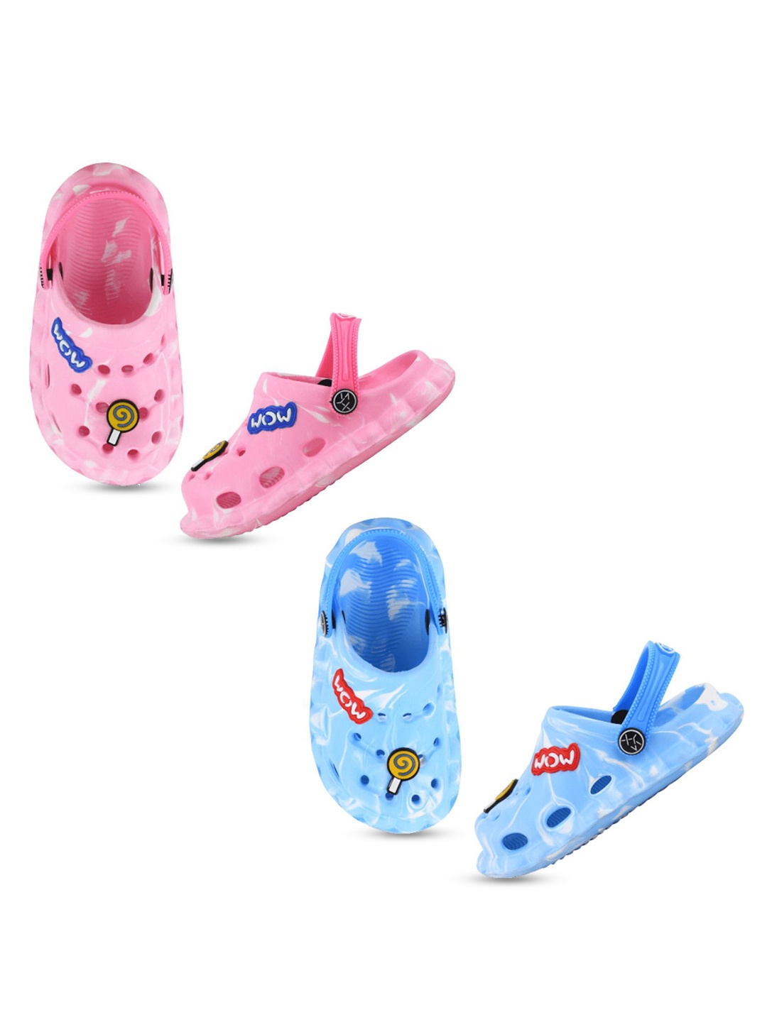 

Smartots Kids Pack Of 2 Printed Clogs, Pink