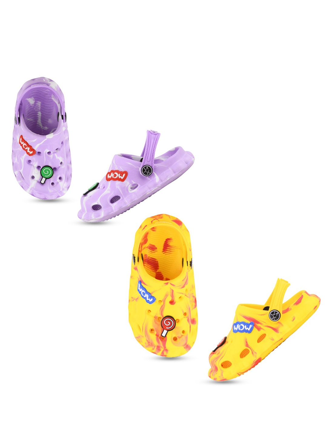 

Smartots Kids Pack Of 2 Printed Clogs, Purple