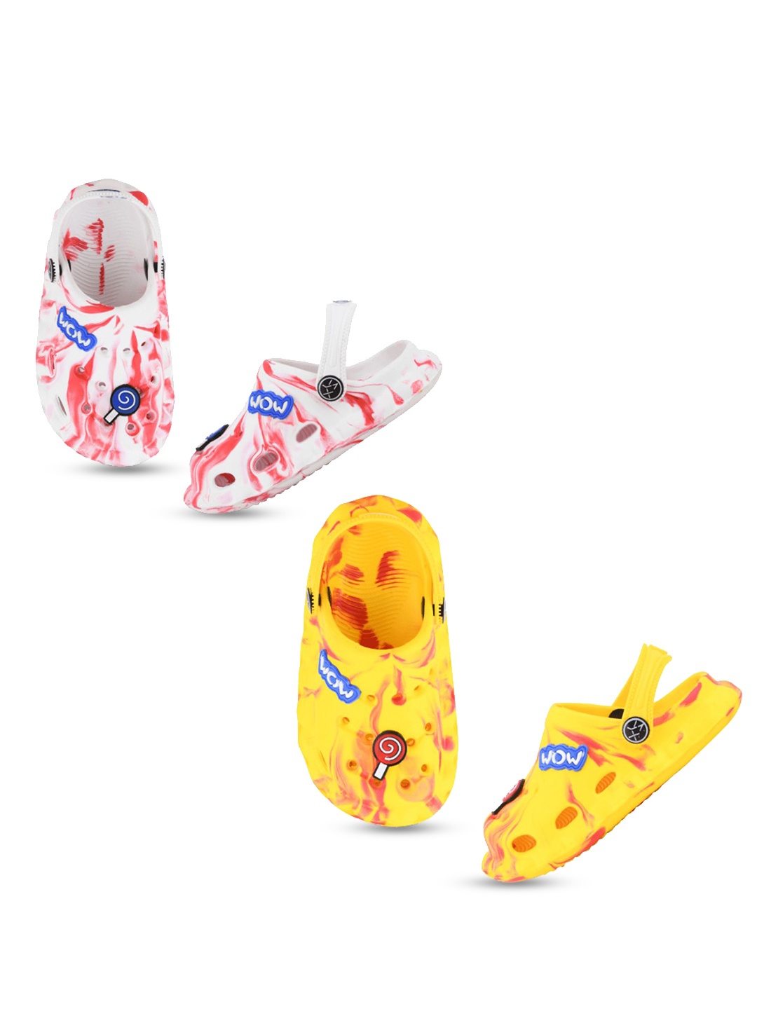 

Smartots Kids Pack of 2 Printed Clogs, Yellow