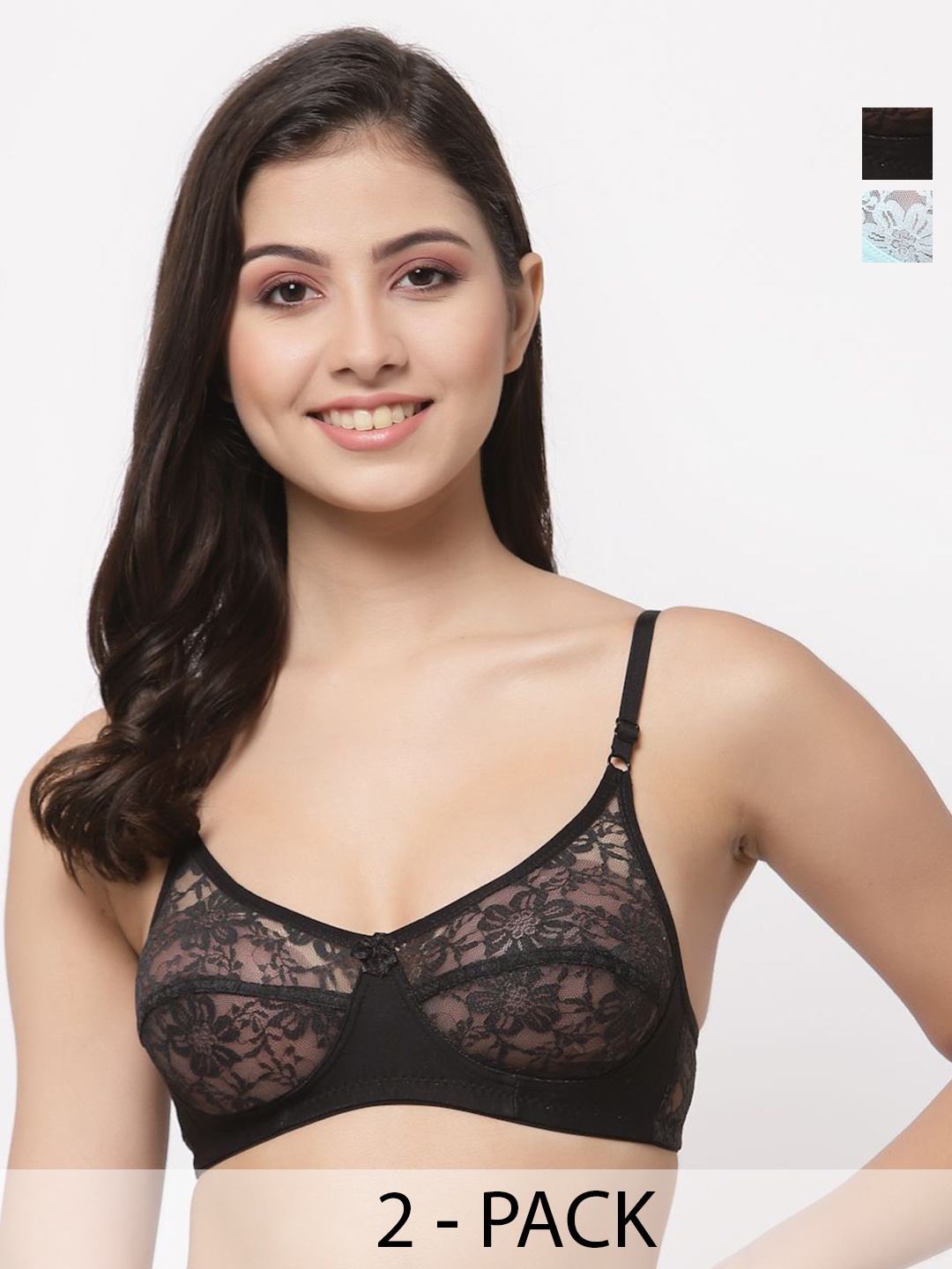 

Docare Bralette Bra Full Coverage, Blue