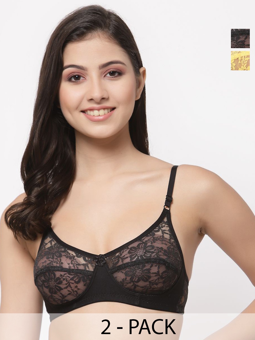 

Docare Bralette Bra Full Coverage, Black