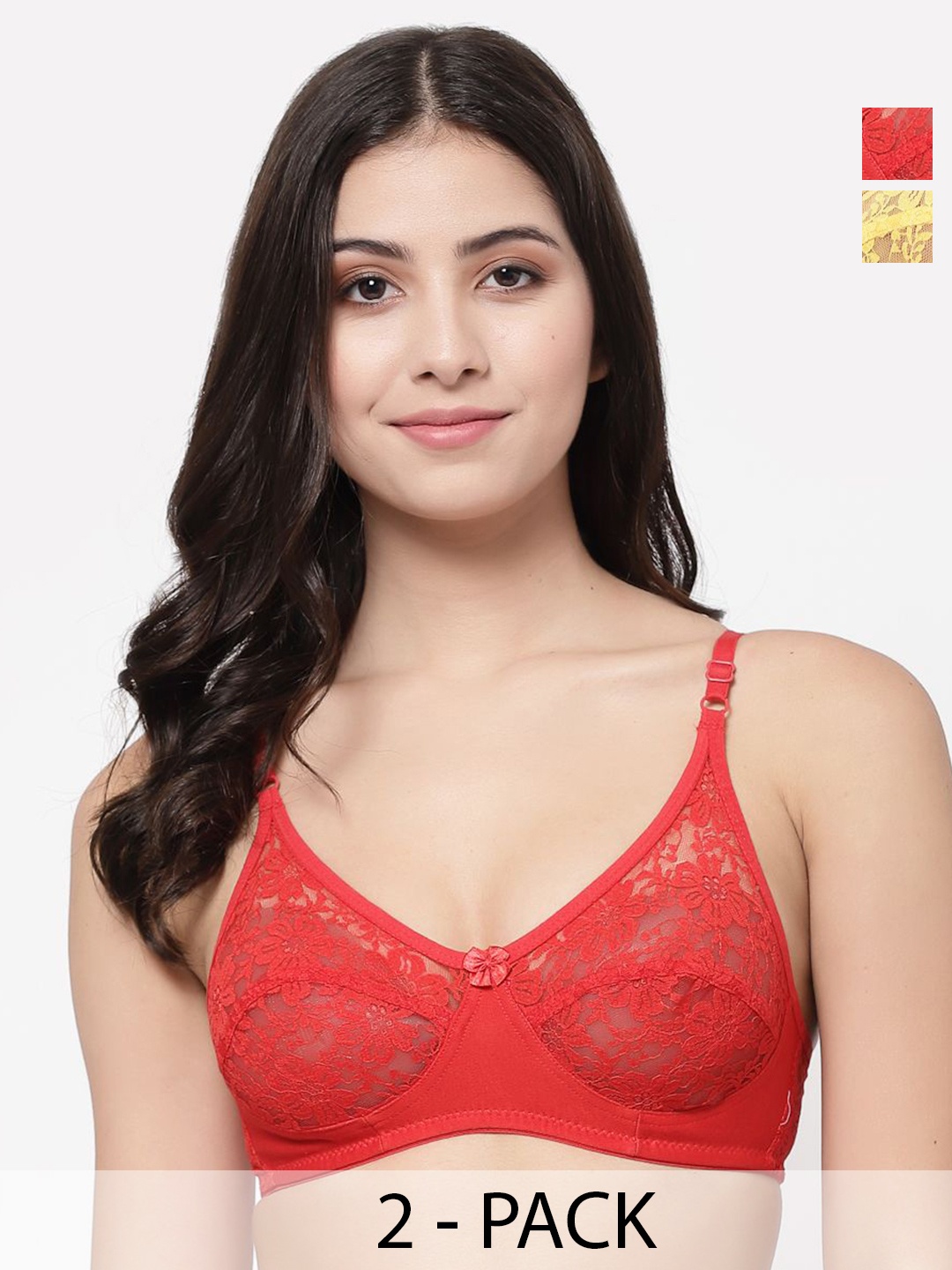 

Docare Bralette Bra Full Coverage, Yellow