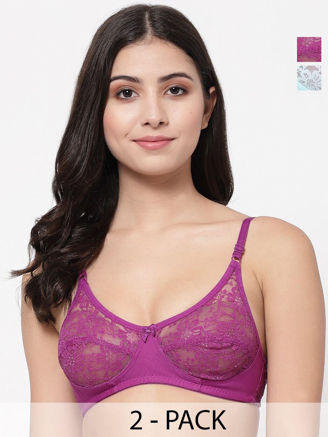 

Docare Bralette Bra Full Coverage, Blue