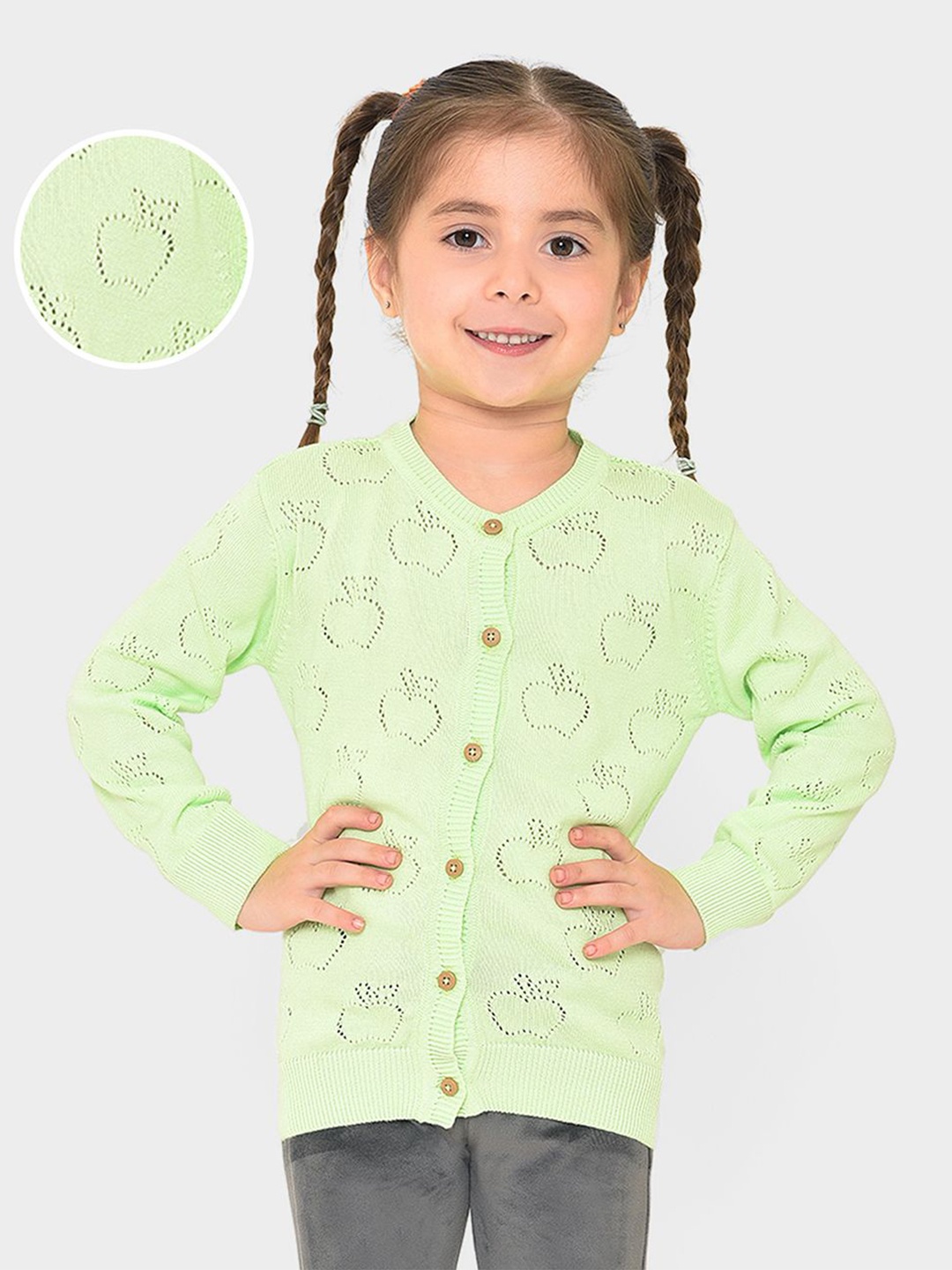 

MiArcus Unisex Kids Cardigan, Green