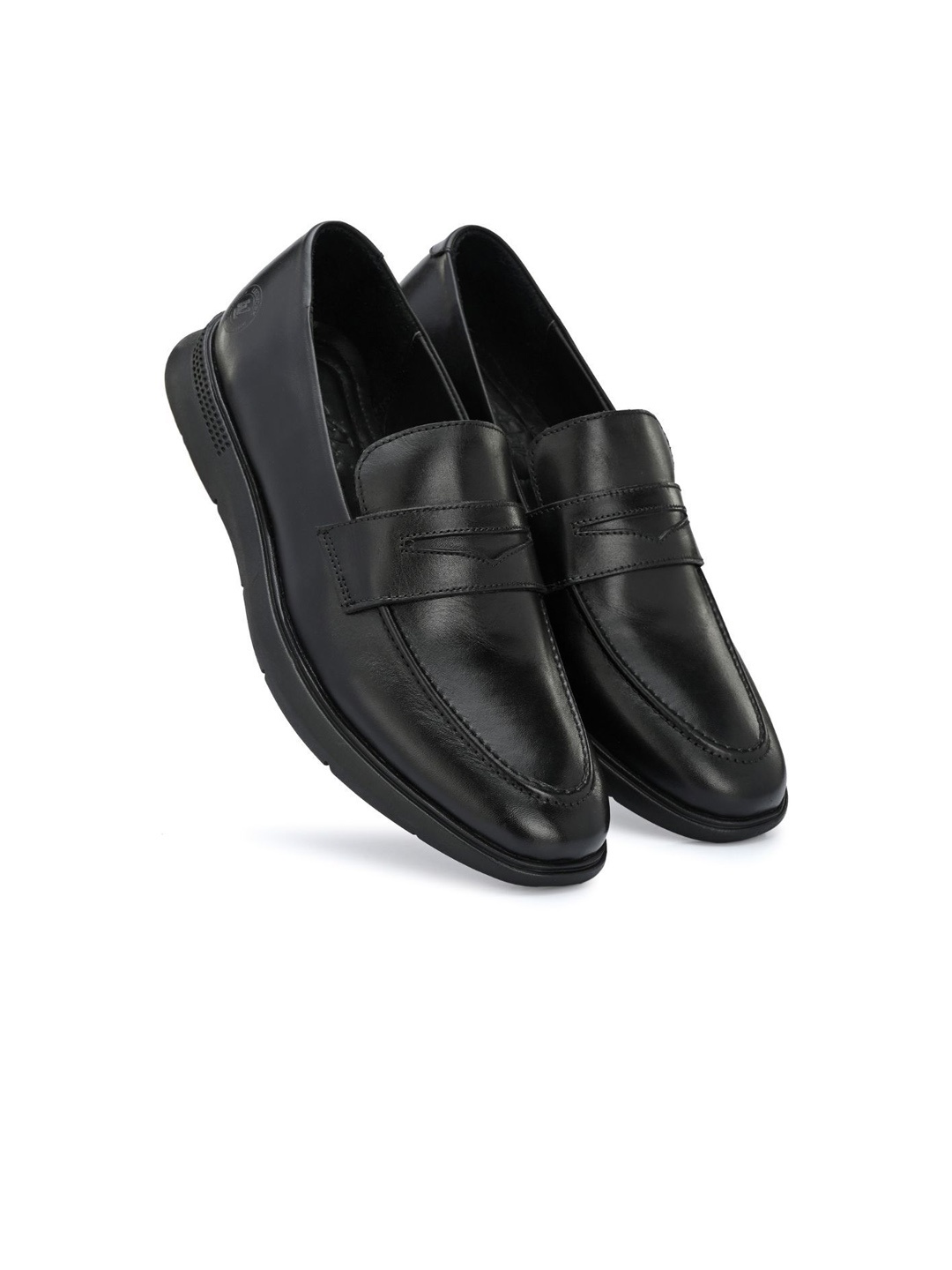 

LEGWORK Men 2.0 Mocha Italian Leather Formal Loafers, Black