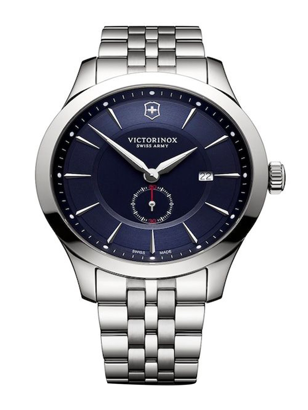 

Victorinox Alliance Men Dial & Stainless Steel Bracelet Style Straps Analogue Watch 241763, Blue