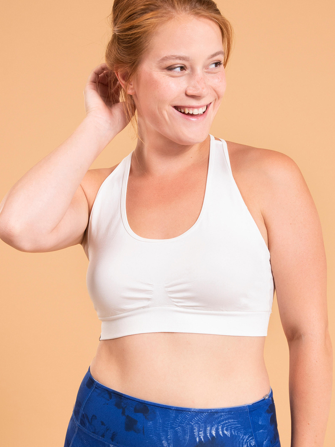 

KIMJALY By Decathlon Full Coverage Underwired Lightly Padded Yoga Bra, White