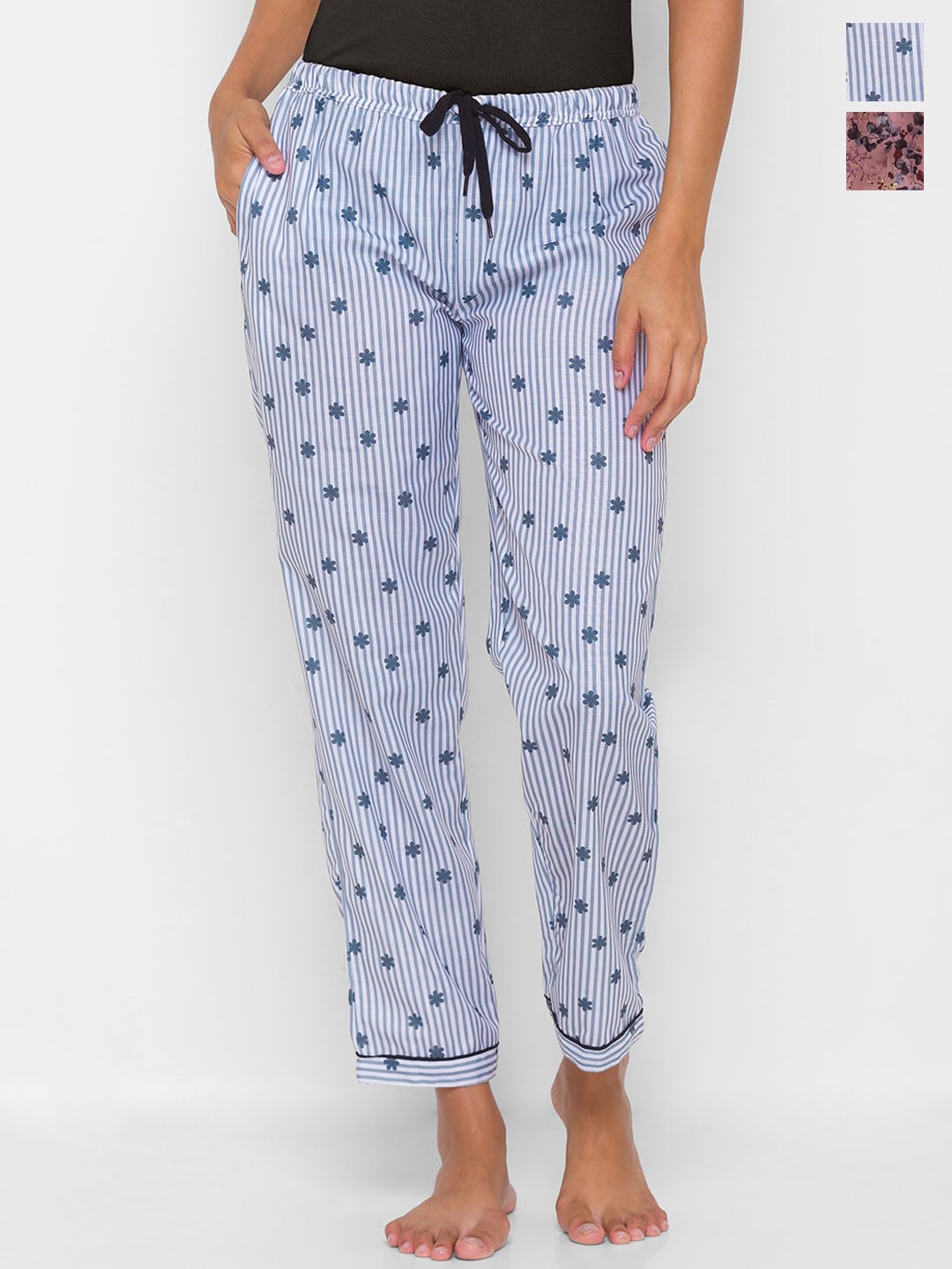 

FashionRack Pack Of 2 Printed Lounge Pants, Blue