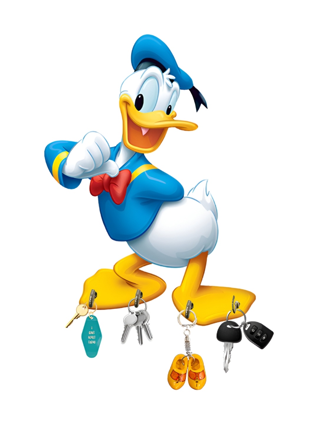 

WALLMAX Blue & White Duck Key Holder With Metal Hook