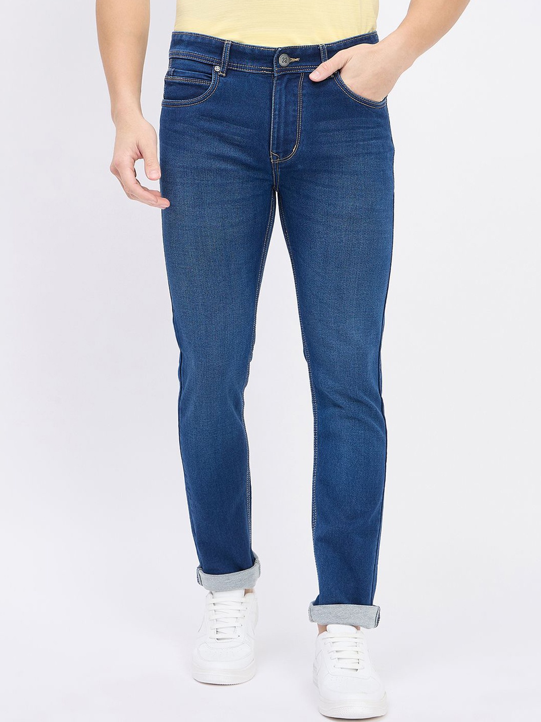 

Duke Men Slim Fit Light Fade Stretchable Jeans, Navy blue