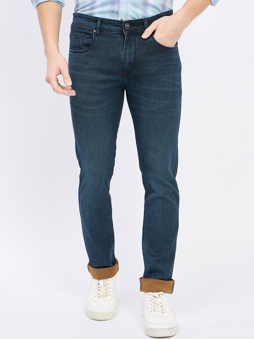 

Duke Men Slim Fit Light Fade Stretchable Jeans, Blue