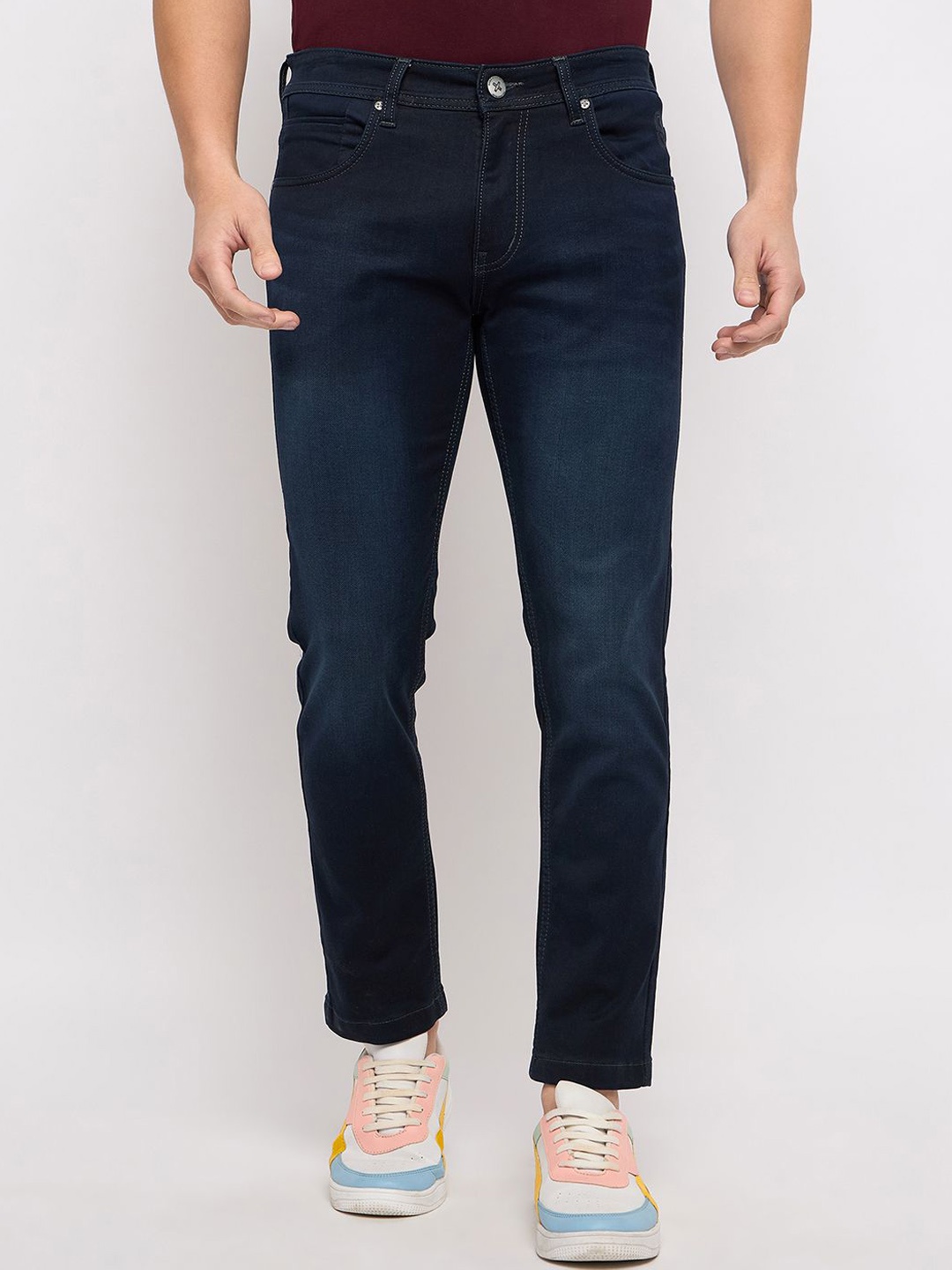 

Duke Men Slim Fit Light Fade Stretchable Jeans, Blue